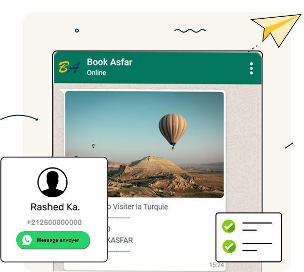 Module marketing WhatsApp BOOKASFAR
